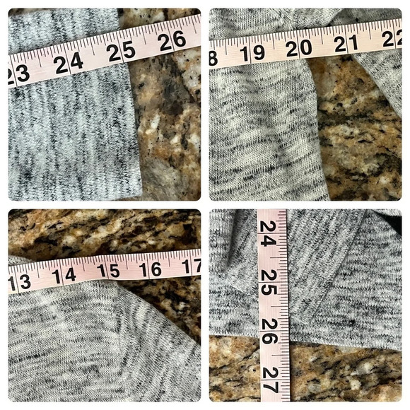 Lou & Gray Marled Linen Blend Loose Knit Open Cardigan Modest Mature Minimalist - Picture 5 of 9